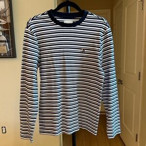 Aime Leon Dore Navy and White Striped Shirt